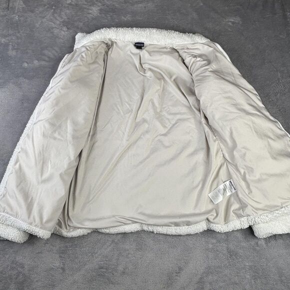 Patagonia Jacket Womens Medium White Las Gatos Fleece Lined Full Zip Winter - Picture 4 of 10